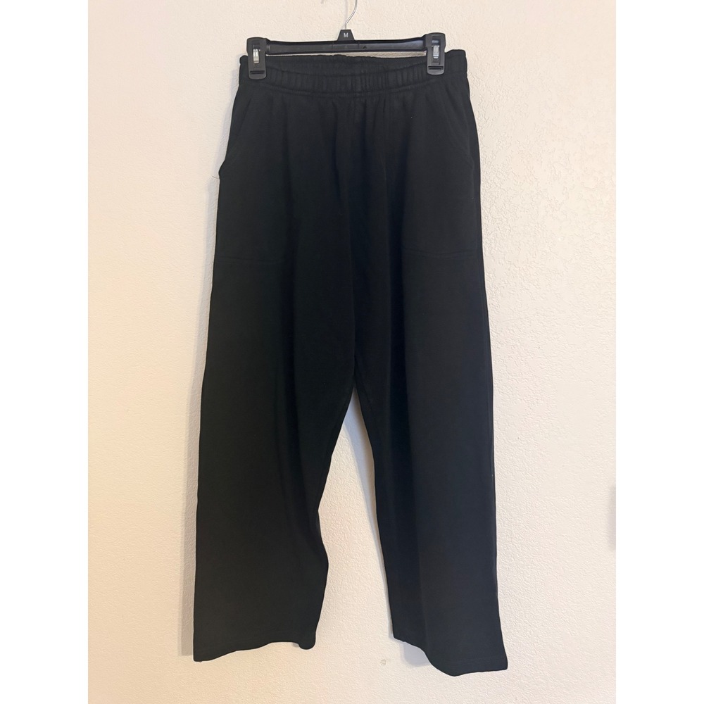 21 Pro USA Sportswear Mens Wide Leg Fleece Sweatpants Black Open Hem * run small